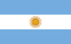 Flag of Argentina with a yellow star on a blue and white background