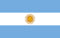 Flag of Argentina with a yellow star on a blue and white background