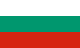 Flag of Bulgaria with three horizontal stripes of blue, white, and red.