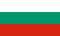 Flag of Bulgaria with three horizontal stripes of blue, white, and red.