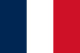 French flag with blue, white, and red horizontal stripes