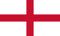 Flag of England with a red cross on a white background