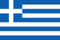 Flag of Greece with blue and white horizontal stripes